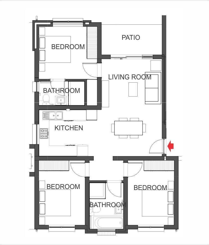3 Bedroom Apartment in Irene