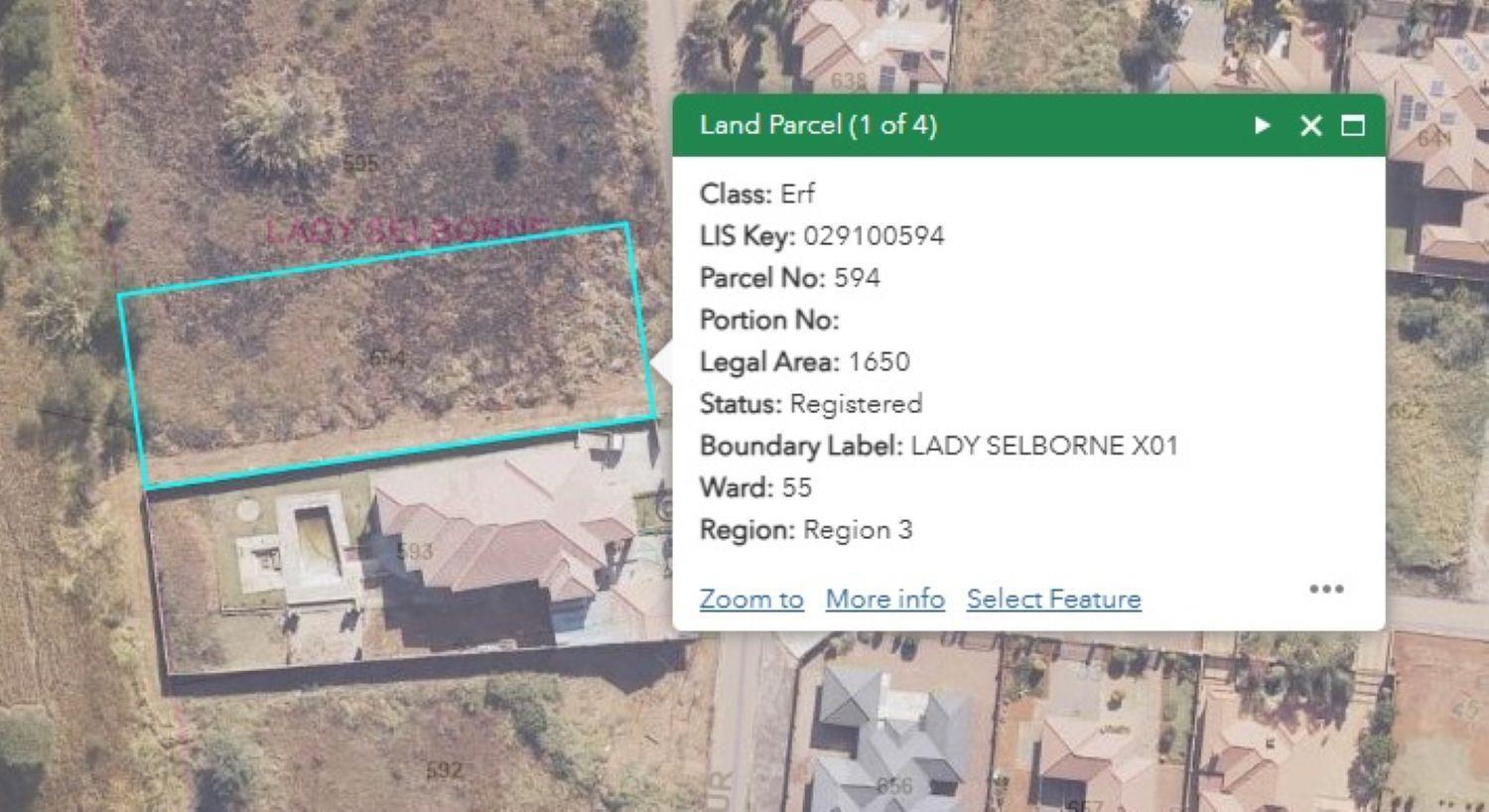 1 650 m² Land available in Lady Selborne